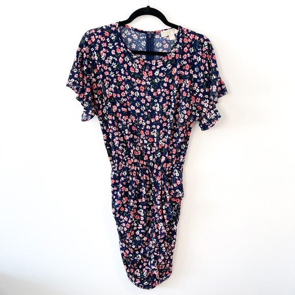Michael Kors Floral Matte Jersey Ruffled Dress Size XS - Picture 5 of 12